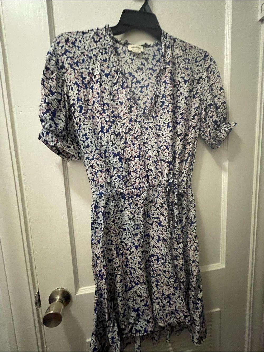 Zadig & Voltaire Blue and White Floral Midi Dress